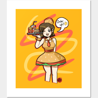 burger gal Posters and Art